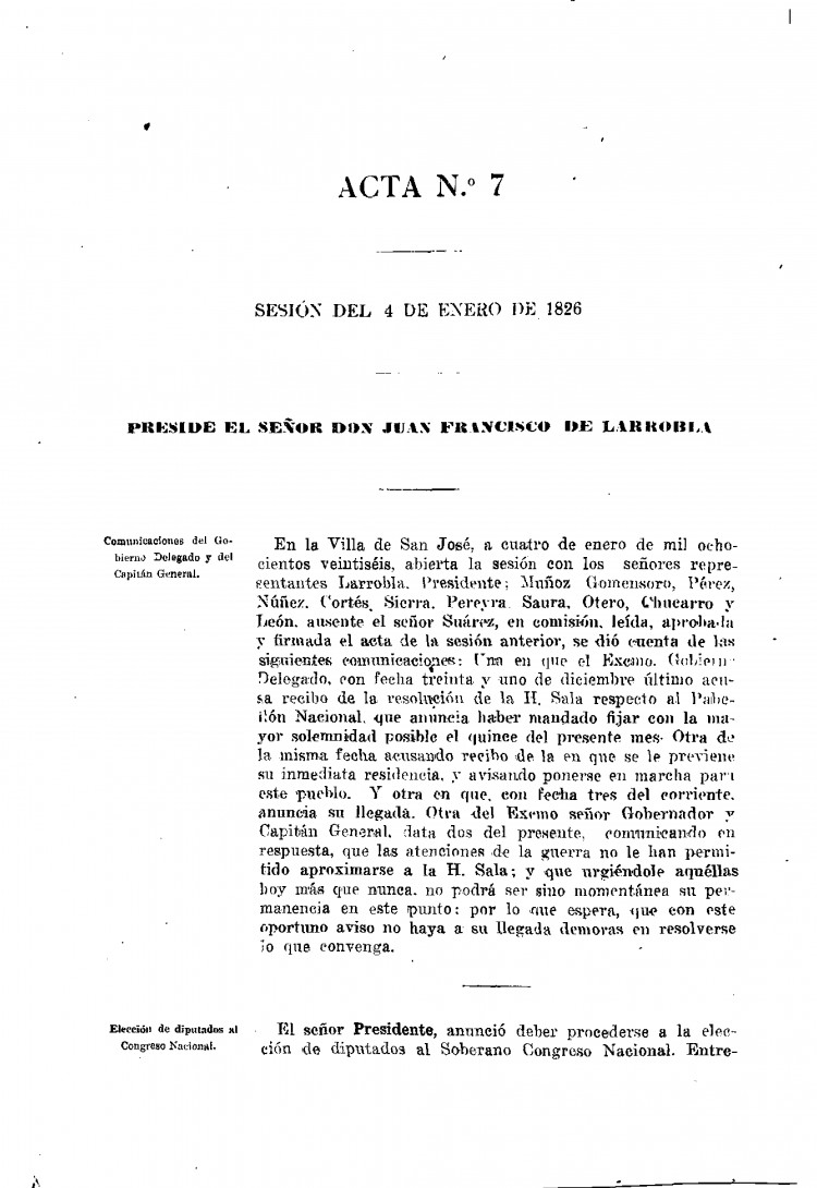 DIARIO DE SESIONES DE LA HONORABLE CAMARA DE REPRESENTANTES DE LA PROVINCIA ORIENTAL del 04/01/1826
